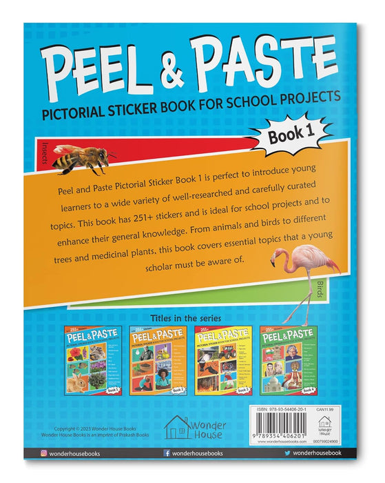 Peel & Paste - Pictorial Sticker Book for School Projects(Book 1)
