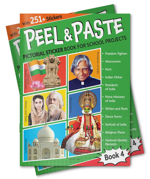 Peel & Paste - Pictorial Sticker Book for School Projects(Book 4)