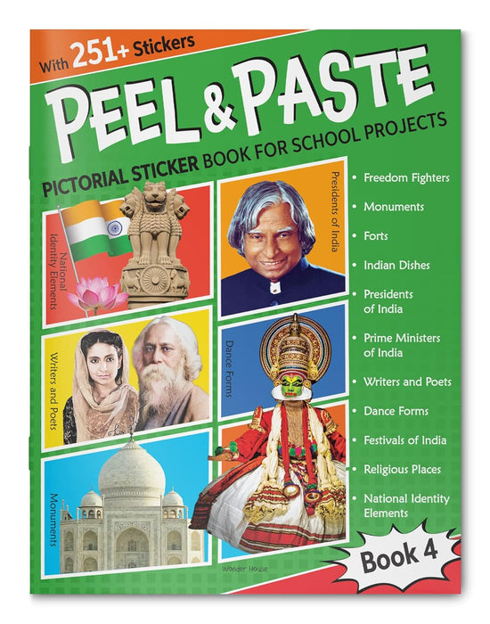 Peel & Paste - Pictorial Sticker Book for School Projects(Book 4)