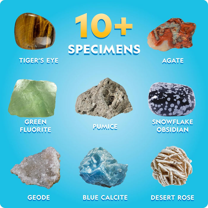 National Geographic Earth Science Kit – 100+ Science Experiments & Activities for Kids, Crystal Growing, Volcano Science Kit, Rock Collection, STEM Project Toy for Boys & Girls