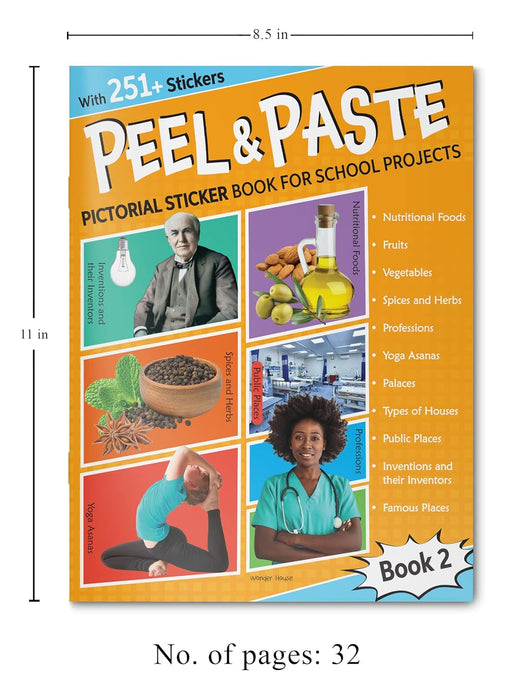 Peel & Paste - Pictorial Sticker Book for School Projects (Book 2)