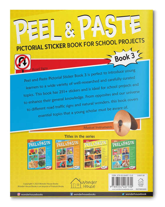 Peel & Paste - Pictorial Sticker Book for School Projects (Book 3)