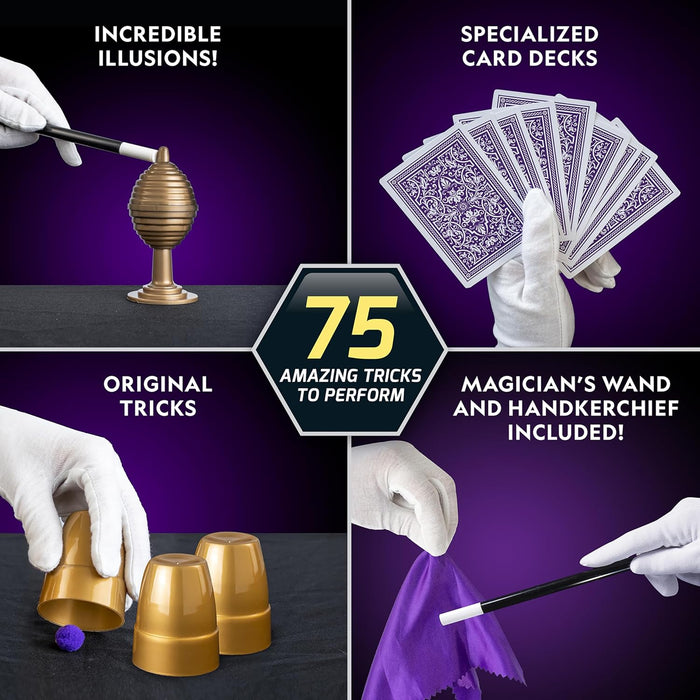 National Geographic Mega Magic Set - More Than 75 Magic Tricks for Kids to Perform with Step-by-Step Video Instructions for Each Trick Provided by a Professional Magician