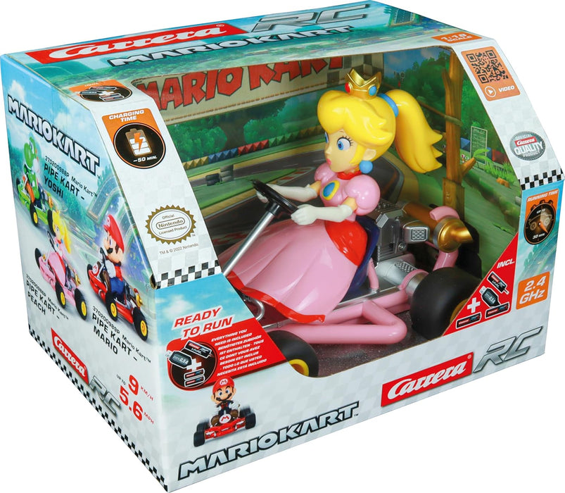 Carrera RC I 2.4GHz Mario Kart Pipe Kart I Luigi RC Vehicle I Official Licensed I Authentic Design I For Nintendo Fans I Remote Control Car