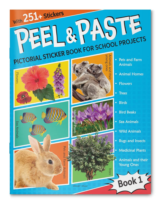 Peel & Paste - Pictorial Sticker Book for School Projects(Book 1)