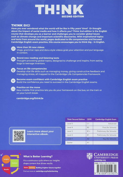Cambridge Think Student's Book 1 with Interactive eBook Second Edition
