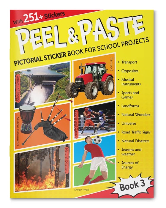 Peel & Paste - Pictorial Sticker Book for School Projects (Book 3)