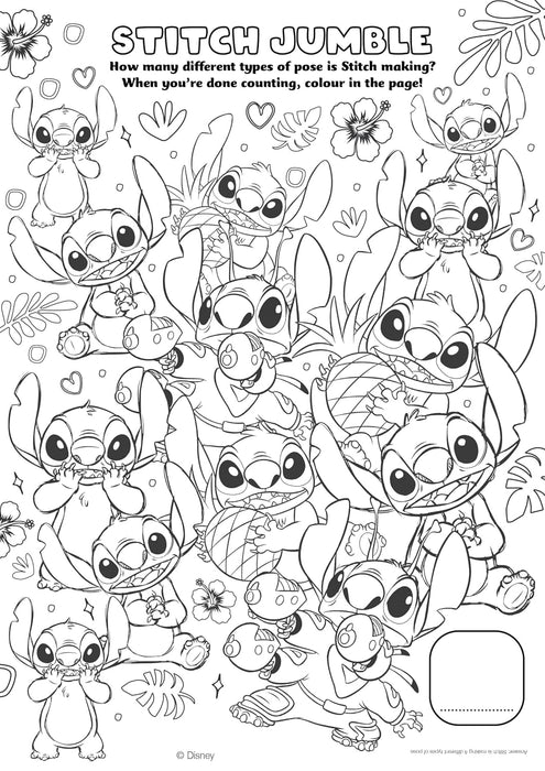 Disney Stitch: Scratch Art (With foiled pages, activities and colouring!)