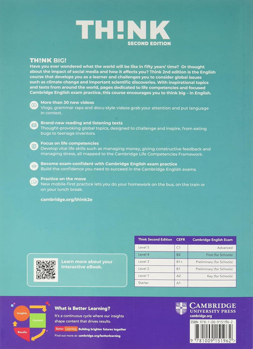 Cambridge Think Student's Book 4 with Interactive eBook Second Edition