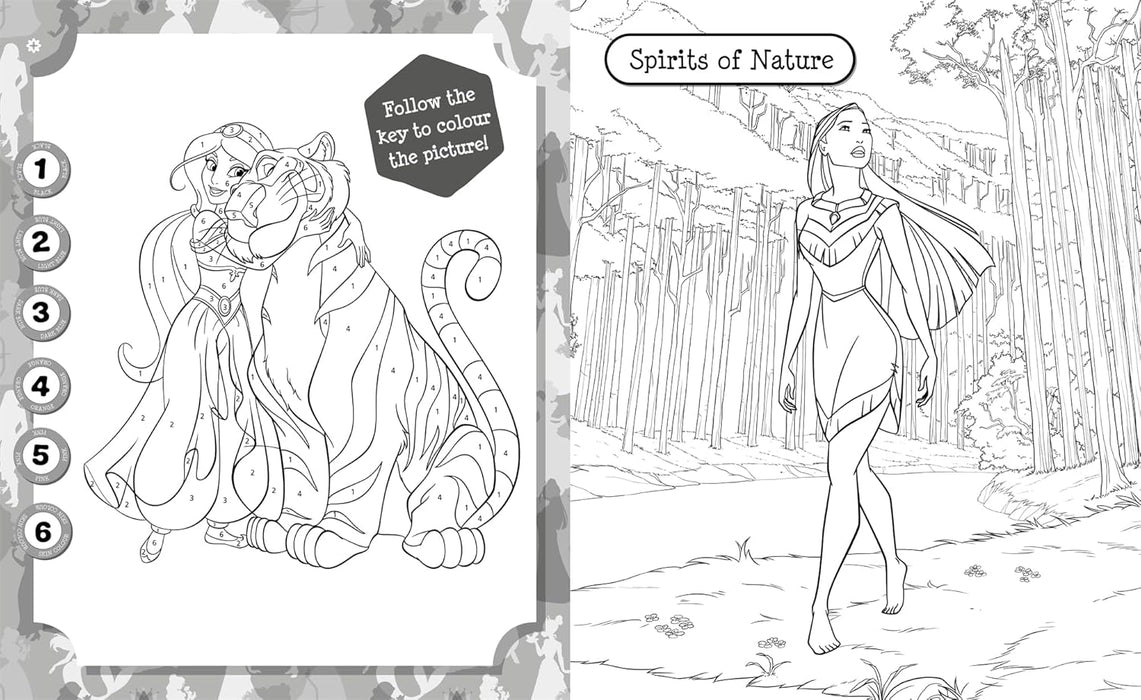 Disney Princess 5 in 1 Colouring Book