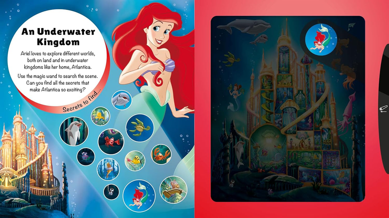 Disney Princess: Secret Reveals: A searchlight book with hidden items to search and find on every page!