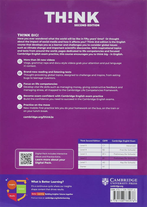 Cambridge Think Workbook 2 with Digital Pack