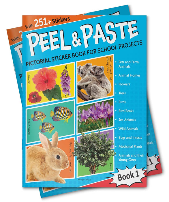 Peel & Paste - Pictorial Sticker Book for School Projects(Book 1)