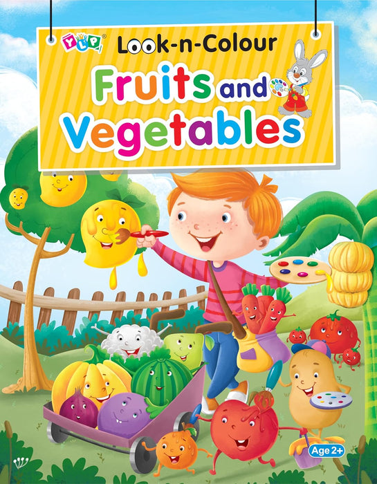 Fruits and Vegetables Colouring Book