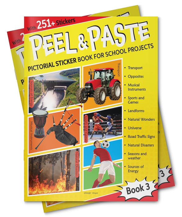 Peel & Paste - Pictorial Sticker Book for School Projects (Book 3)
