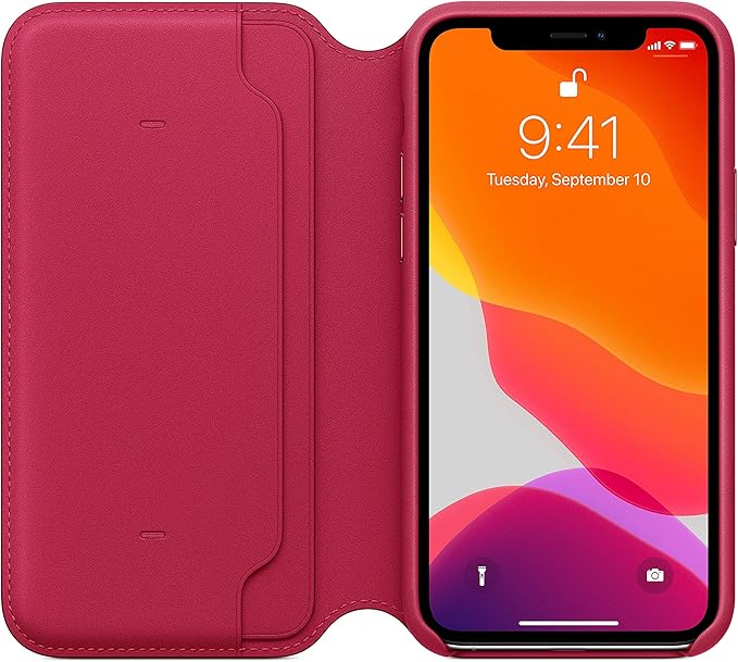 Apple iPhone 11 Pro Leather Folio Case - Raspberry One Size