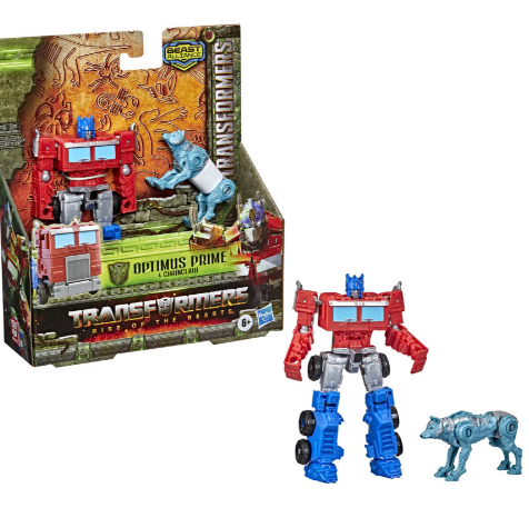 Transformers Rise of the Beasts Beast Weaponizer Action Figures - Optimus Prime & Cheinclaw
