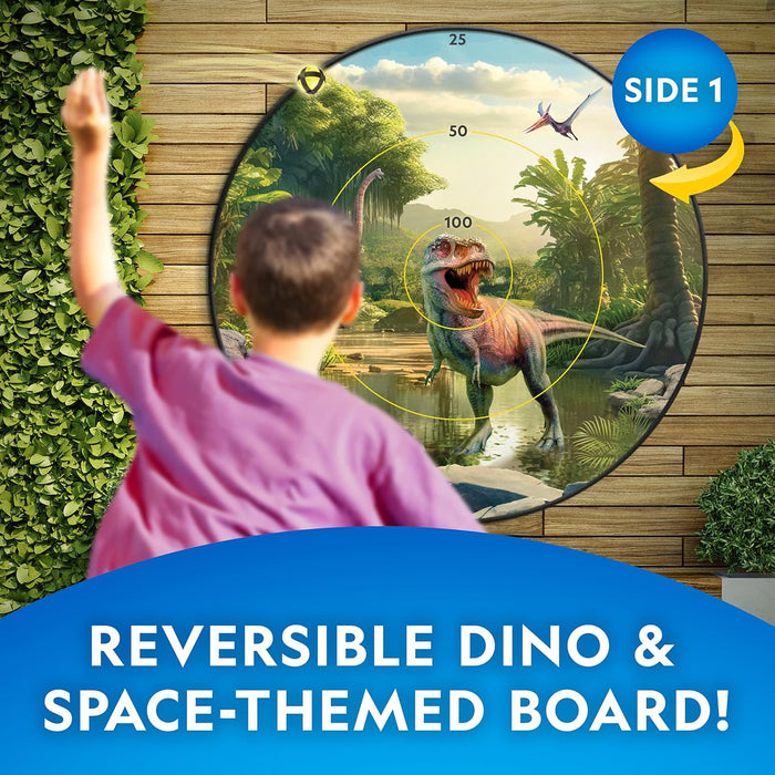 National Geographic Kids Glow in The Dark Dart Board for Kids - Dart Ball Game Set with 28" Reversible, Glowing Dartboard and Sticky Balls, Indoor Games for Kids, Kids Darts Game, Kid Dart Board