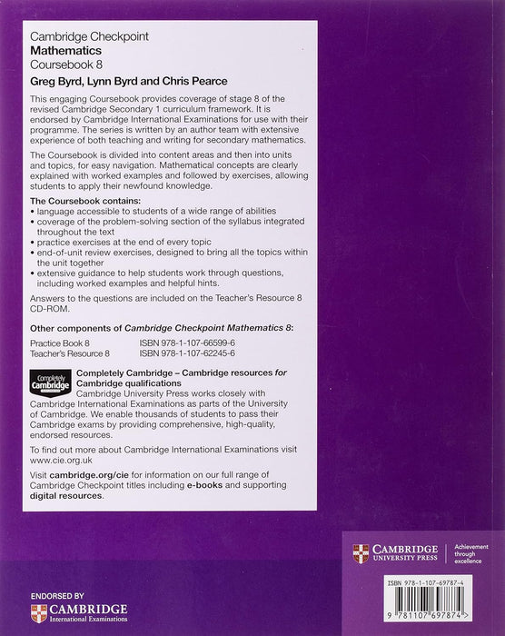 Mathematics Stage 8 For Cambridge Secondary 1