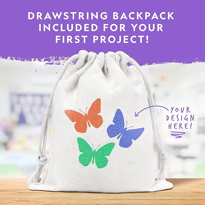 National Geographic Kids Screen Printing Kit - Arts and Crafts Silk Screen Printing Kit with Fabric Paint, Frame, Stencils & Squeegee Plus Drawstring Bag & More, Screen Print, Silkscreening Kit