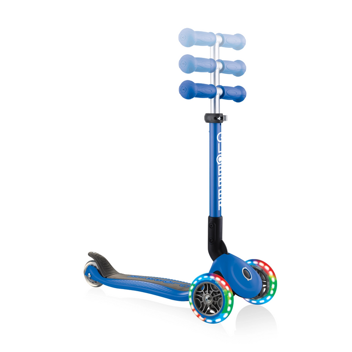 Globber - Junior Foldable Lights Scooter - Navy Blue