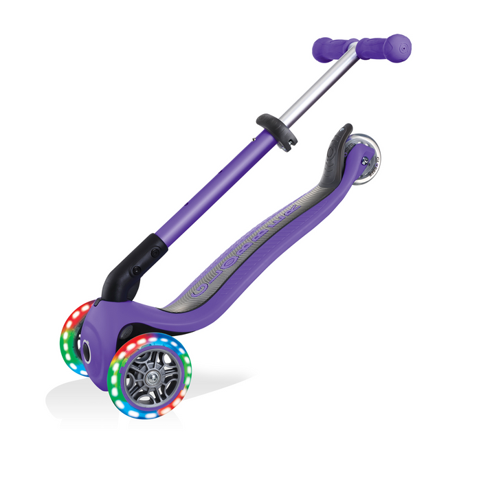 Globber - Junior Foldable Lights Scooter - Violet