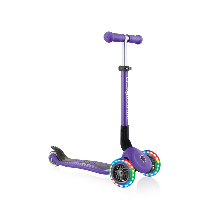 Globber - Junior Foldable Lights Scooter - Violet