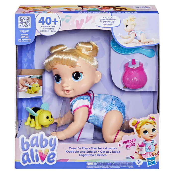 Hasbro Baby Alive Crawl N Play Blonde Harper