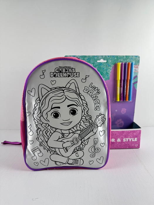Gabby’s Dollhouse Backpack Color & Style, With / 5pcs washable markers
