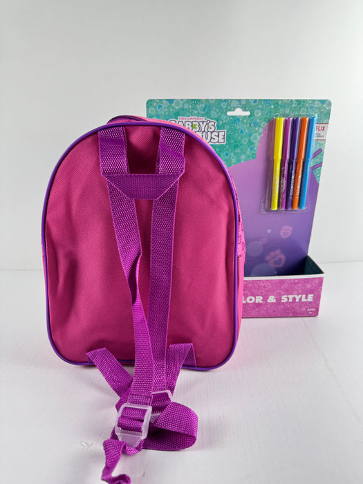 Gabby’s Dollhouse Backpack Color & Style, With / 5pcs washable markers