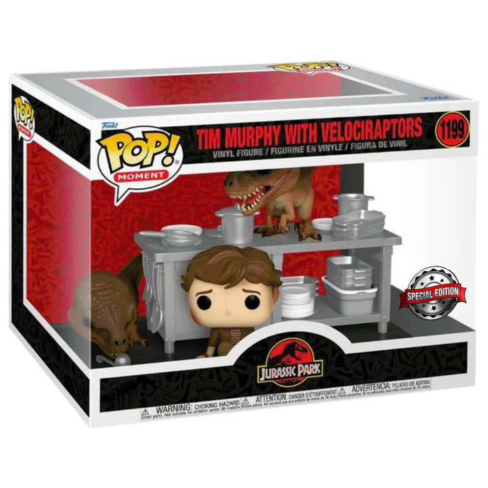 Pop Moment! Jurassic Park- Tim & Velociraptors