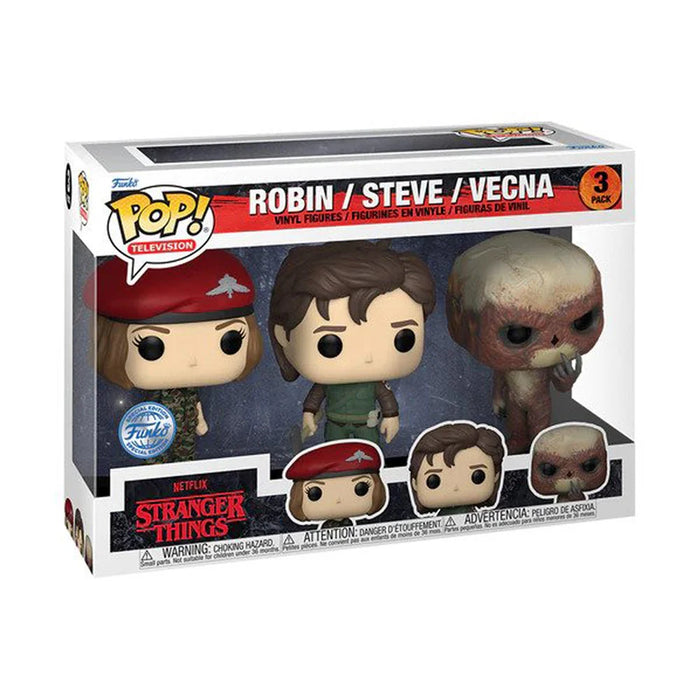 Pop! Tv: Stranger Things S4 - Hunter Robin, Steve, And Vecna 3Pk