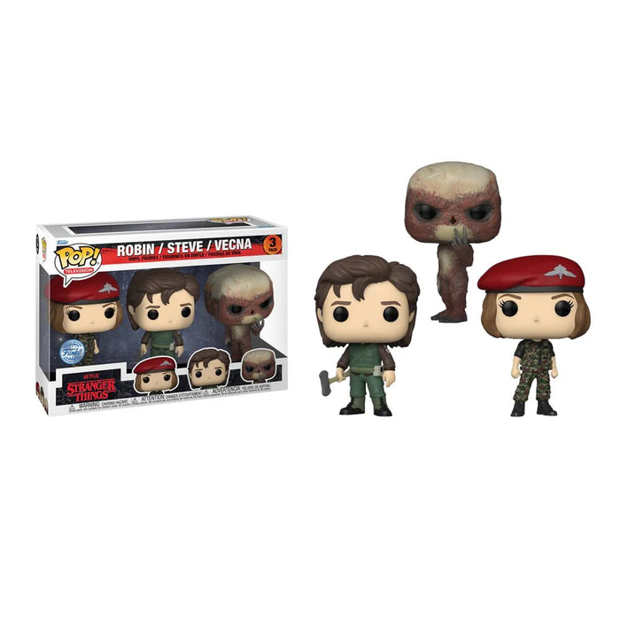 Pop! Tv: Stranger Things S4 - Hunter Robin, Steve, And Vecna 3Pk