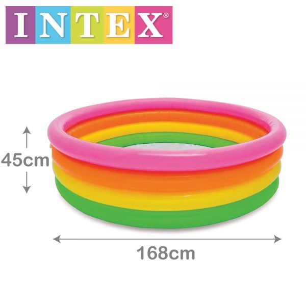 Sunset Glow 4-ring Inflatable Kids Pool (165cm x 45cm)