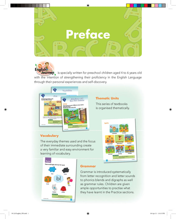 My English Journey Textbook KG 1