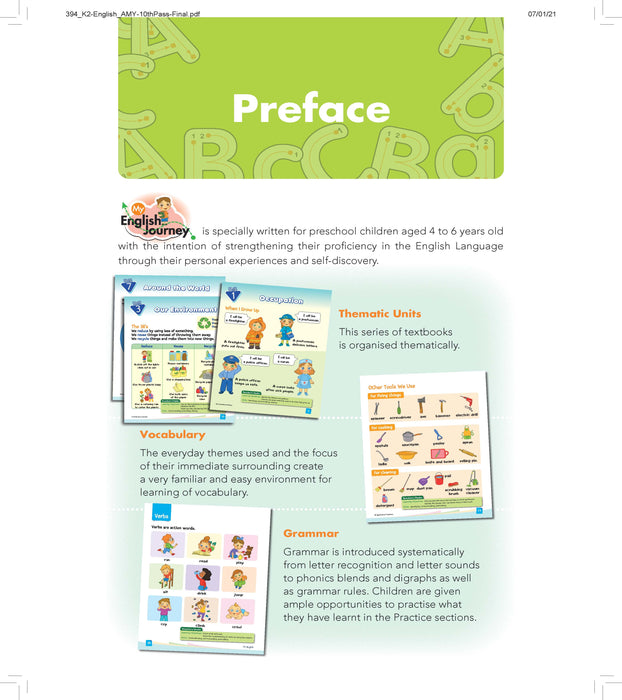 My English Journey Textbook KG 2