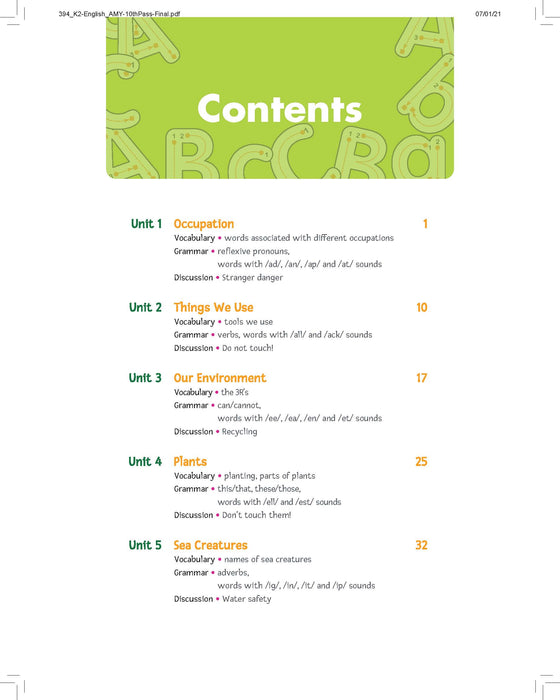 My English Journey Textbook KG 2