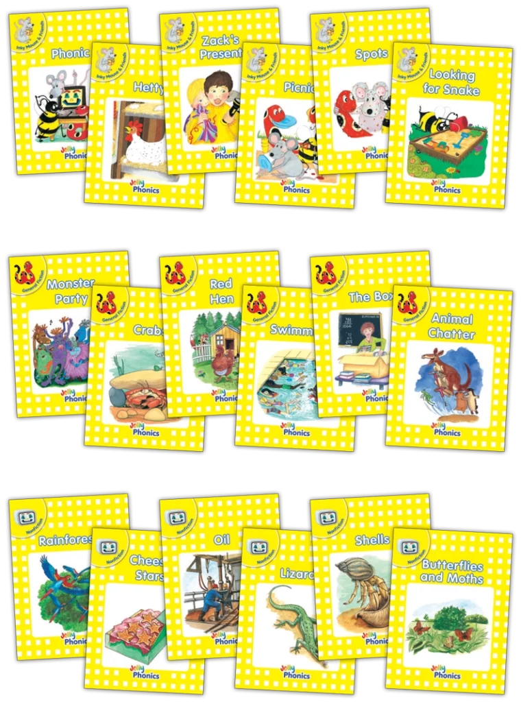 Jolly Phonics Readers, Complete Set  Yellow Level (pack of 18)