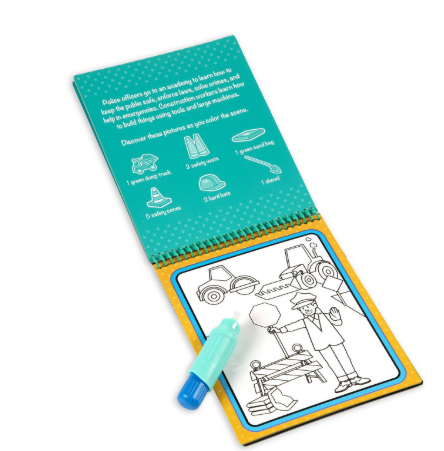 Melissa & Doug – Water Wow! Occupations – Water Reveal Pad On The Go Travel Activity