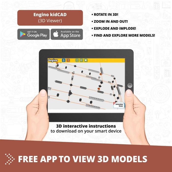 Construction Set Engino Discovering STEM - MECHANICS: Pulley Drives