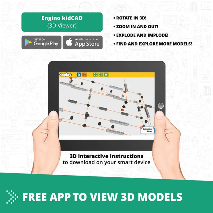 Construction Set Engino Discovering STEM - PHYSICS LAWS: Inertia, Friction, Circular Motion and Energy Conversion