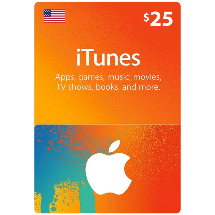 Apple $25 Gift Card USA Only iTunes App Store Credit