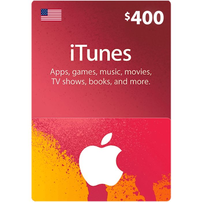 Apple $400 Gift Card USA Only iTunes App Store Credit