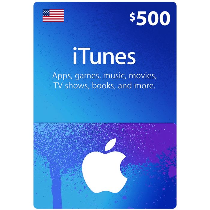 Apple $500 Gift Card USA Only iTunes App Store Credit