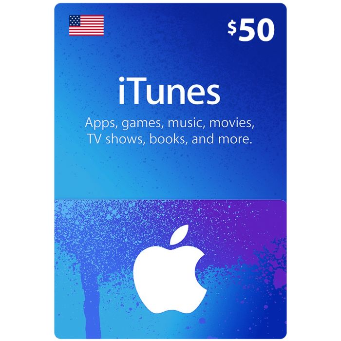 Apple $50 Gift Card USA Only iTunes App Store Credit