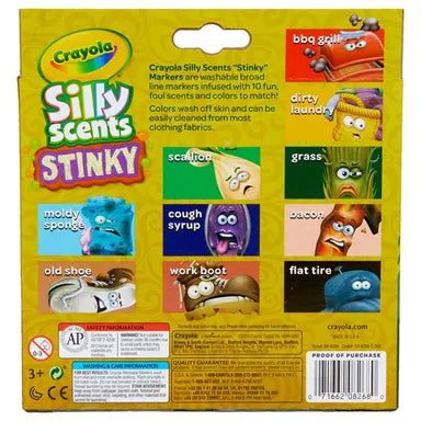 Crayola - Silly Scents Stinky Washable - Broad Line Markers - 10pcs