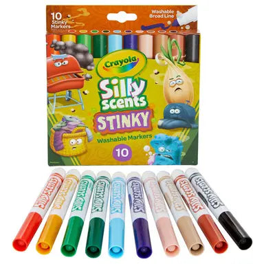 Crayola - Silly Scents Stinky Washable - Broad Line Markers - 10pcs