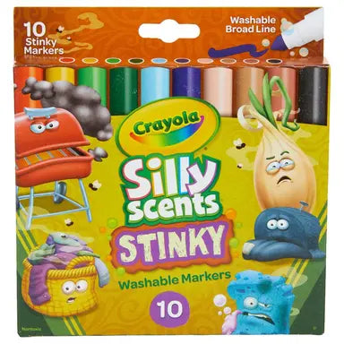 Crayola - Silly Scents Stinky Washable - Broad Line Markers - 10pcs