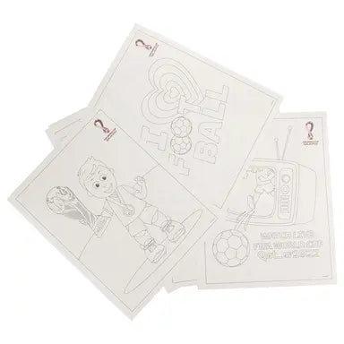 Fifa - World Cup Qatar 2022 Football Colouring Sheets w/ Crayons