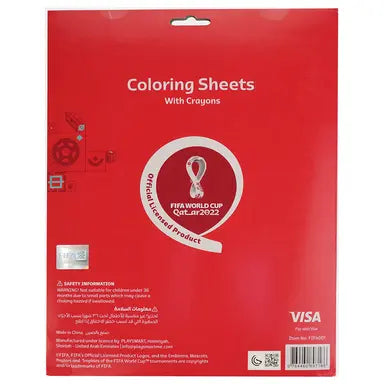 Fifa - World Cup Qatar 2022 Football Colouring Sheets w/ Crayons